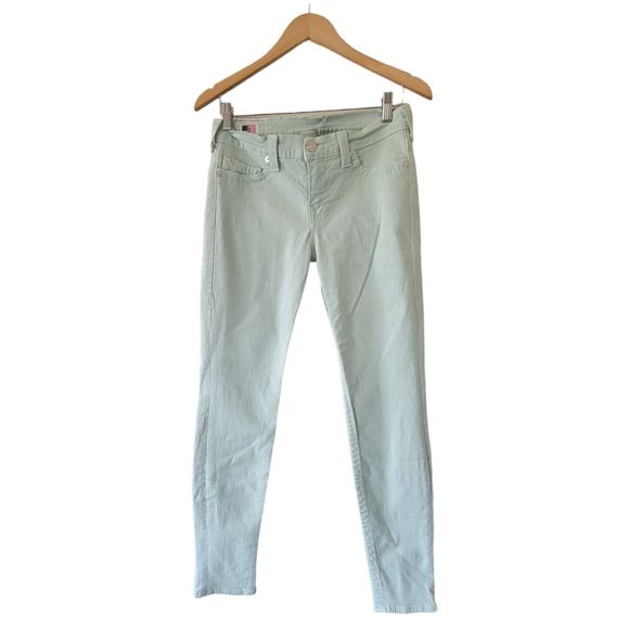 True Religion Jean Halle‎ Super Skinny  Mint Green - Picture 3 of 11
